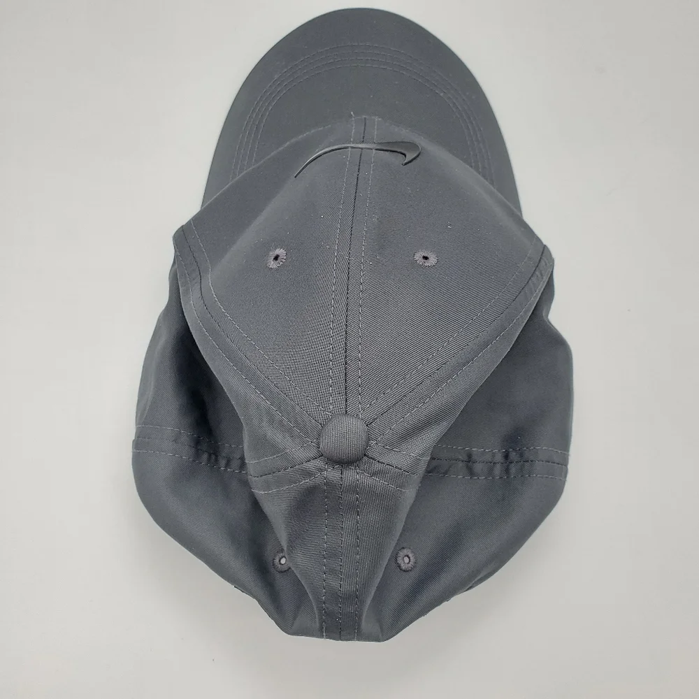 Nike Golf Dri-FIT Swoosh Front Cap. Likenew Charcoal Grey Blk Swish Adjustable